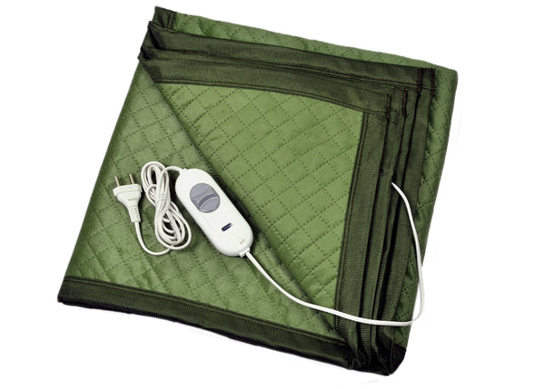 Plant Warmerz Electric Bed Warmer- Under Blanket- Ultrasonic Velvet Fabric- Single Bed (5 Years Warranty, 30x60 inches, Reversible)