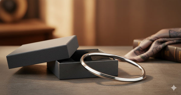 Stainless Steel Punjabi Mens Kada (with Edges) 0.1″ thickness by Punjabi Swagg